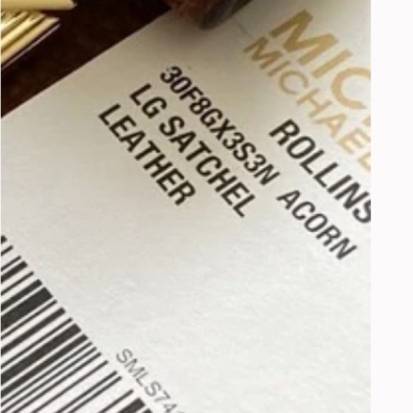 MICHAEL KORS Rollins Python and Tan Acron Leather Satchell Purse Chestnut Brown - Picture 14 of 15